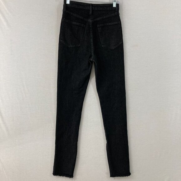 WeWoreWhat Black Side Slit High Rise Skinny Jeans size 26 - Picture 10 of 12